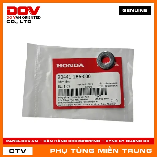 ĐỆM 8MM HONDA CHÍNH HÃNG (MÃ: 90441286000) — 90441286000
