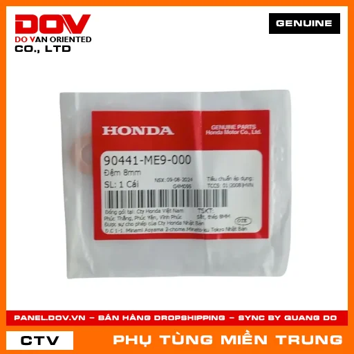 ĐỆM 8MM HONDA CHÍNH HÃNG (MÃ: 90441ME9000) — 90441ME9000