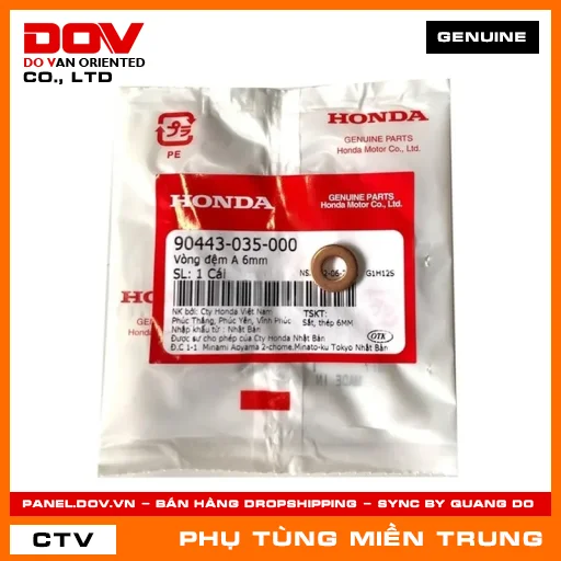 VÒNG ĐỆM A 6MM HONDA CHÍNH HÃNG (MÃ: 90443035000) — 90443035000