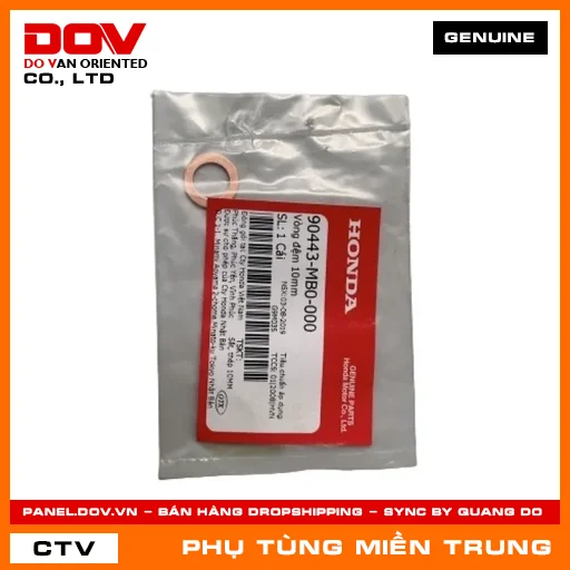 VÒNG ĐỆM 10MM HONDA CHÍNH HÃNG (MÃ: 90443MB0000) — 90443MB0000