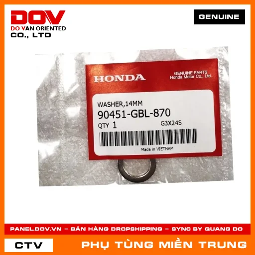 VÒNG ĐỆM 14MM HONDA CHÍNH HÃNG (MÃ: 90451GBL870) — 90451GBL870