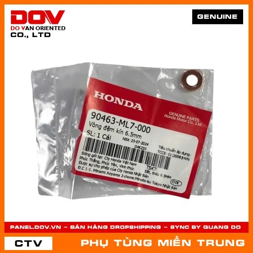 VÒNG ĐỆM KÍN 6.5MM HONDA CHÍNH HÃNG (MÃ: 90463ML7000) — 90463ML7000