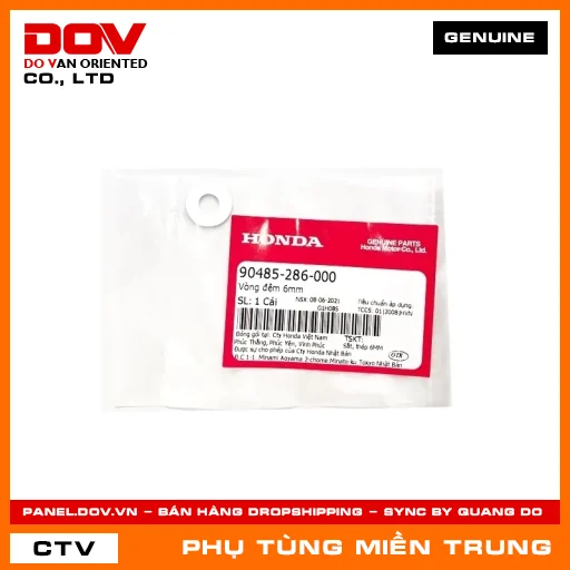 VÒNG ĐỆM 6MM HONDA CHÍNH HÃNG (MÃ: 90485286000) — 90485286000