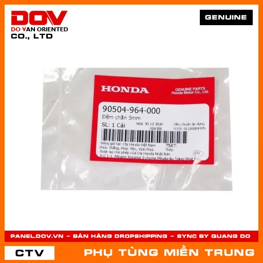 ĐỆM CHẶN 5MM HONDA CHÍNH HÃNG (MÃ: 90504964000) — 90504964000