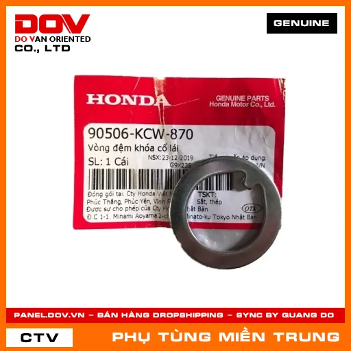 VÒNG ĐỆM KHÓA CỔ LÁI HONDA CHÍNH HÃNG (MÃ: 90506KCW870) — 90506KCW870