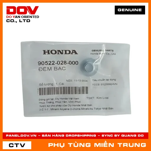 ĐỆM BẠC HONDA CHÍNH HÃNG (MÃ: 90522028000) — 90522028000