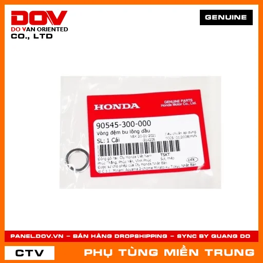 VÒNG ĐỆM BU LÔNG DẦU HONDA CHÍNH HÃNG (MÃ: 90545300000) — 90545300000