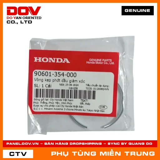 VÒNG KẸP PHỚT DẦU GIẢM XÓC HONDA CHÍNH HÃNG (MÃ: 90601354000) — 90601354000