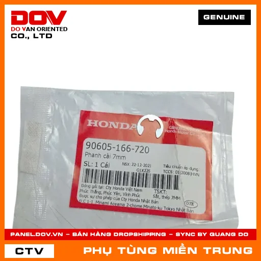 PHANH CÀI 7MM HONDA CHÍNH HÃNG (MÃ: 90605166720) — 90605166720