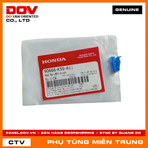 KẸP ỐP YẾM TRƯỚC HONDA CHÍNH HÃNG (MÃ: 90666K59A11) — 90666K59A11