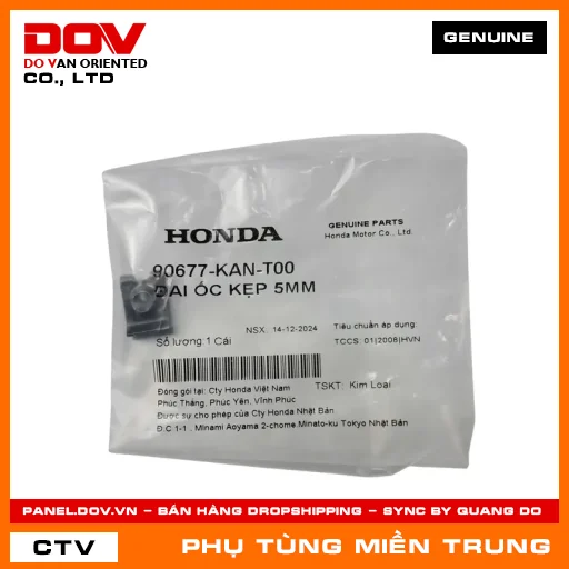 ĐAI ỐC KẸP 5MM HONDA CHÍNH HÃNG (MÃ: 90677KANT00) — 90677KANT00