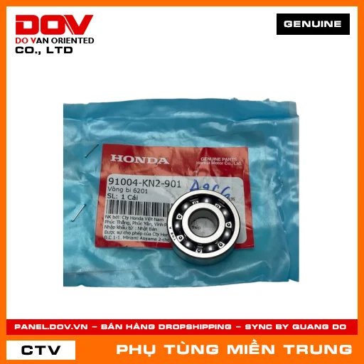 VÒNG BI 6201 (KHÔNG PHỚT CHẮN BỤI) HONDA CHÍNH HÃNG (MÃ: 91004KN2901) — 91004KN2901
