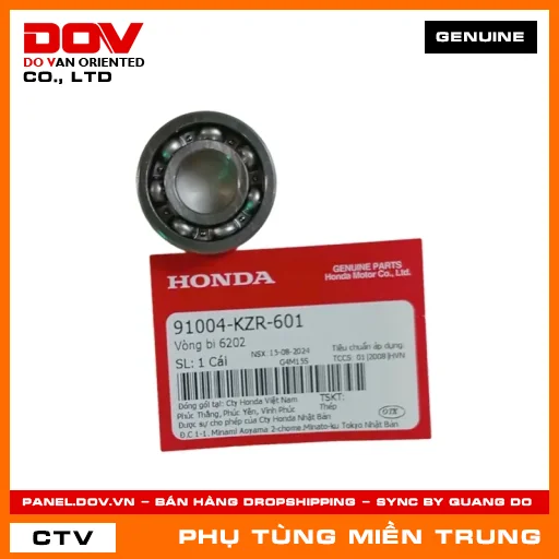 VÒNG BI 6202 HONDA CHÍNH HÃNG (MÃ: 91004KZR601) — 91004KZR601