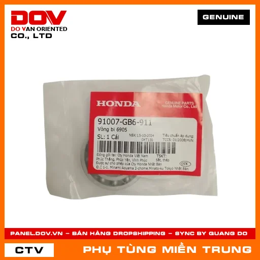 VÒNG BI 6905 HONDA CHÍNH HÃNG (MÃ: 91007GB6911) — 91007GB6911