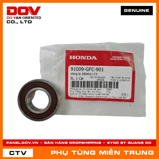 VÒNG BI 6004UU C3 HONDA CHÍNH HÃNG (MÃ: 91009GFC901) — 91009GFC901