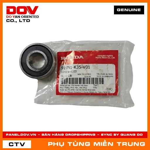 VÒNG BI 6203 HONDA CHÍNH HÃNG (MÃ: 91051K35V01) — 91051K35V01