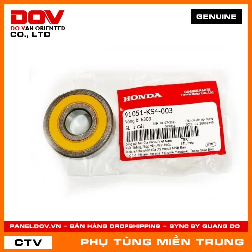 VÒNG BI 6303 HONDA CHÍNH HÃNG (MÃ: 91051KS4003) — 91051KS4003