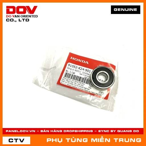 VÒNG BI 6201U (1MẶT CHẮN BỤI) HONDA CHÍNH HÃNG (MÃ: 91052K24901) — 91052K24901