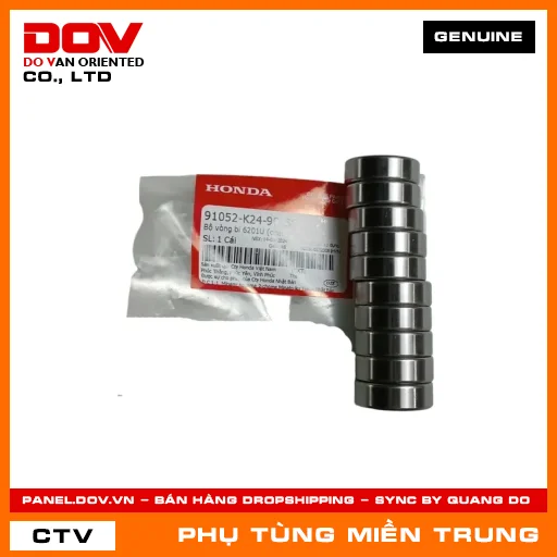 BỘ VÒNG BI 6201U (NSK) HONDA CHÍNH HÃNG (MÃ: 91052K24901SS) — 91052K24901SS