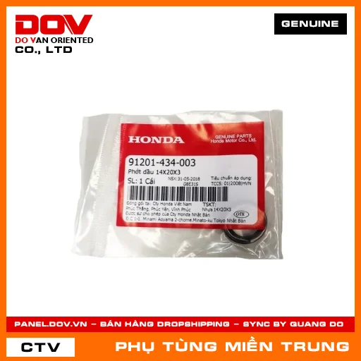PHỚT DẦU 14X20X3 HONDA CHÍNH HÃNG (MÃ: 91201434003) — 91201434003