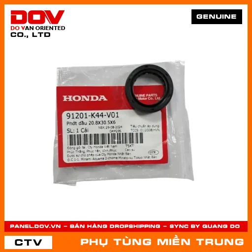 PHỚT DẦU 20.8X30.5X6 HONDA CHÍNH HÃNG (MÃ: 91201K44V01) — 91201K44V01