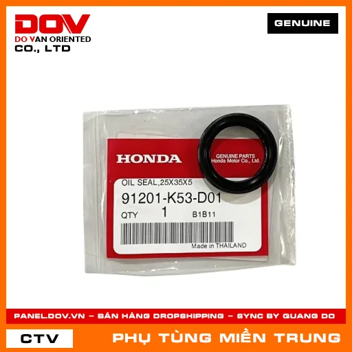 PHỚT DẦU 25X35X5 HONDA CHÍNH HÃNG (MÃ: 91201K53D01) — 91201K53D01