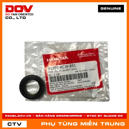 PHỚT DẦU 19.8X30X7 (ARAI) HONDA CHÍNH HÃNG (MÃ: 91201KCW851) — 91201KCW851