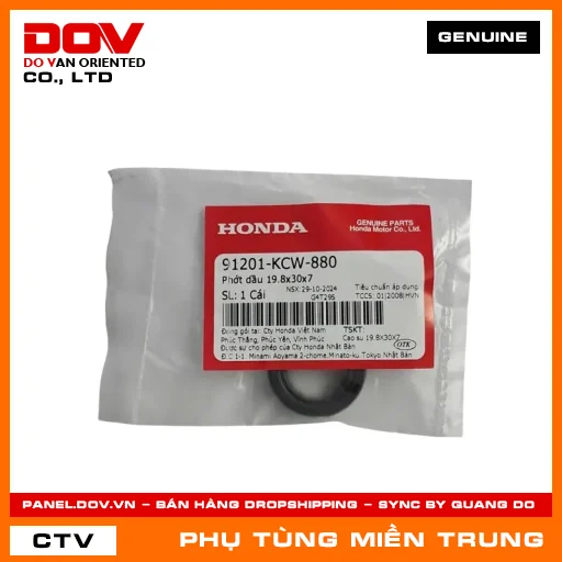 PHỚT DẦU 19.8X30X7 HONDA CHÍNH HÃNG (MÃ: 91201KCW880) — 91201KCW880