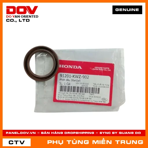 PHỚT DẦU 30X42X5 HONDA CHÍNH HÃNG (MÃ: 91201KWZ902) — 91201KWZ902