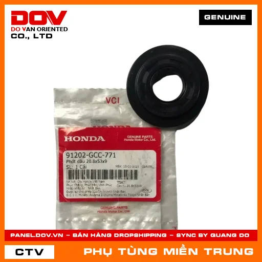 PHỚT DẦU 20.8X53X9 HONDA CHÍNH HÃNG (MÃ: 91202GCC771) — 91202GCC771