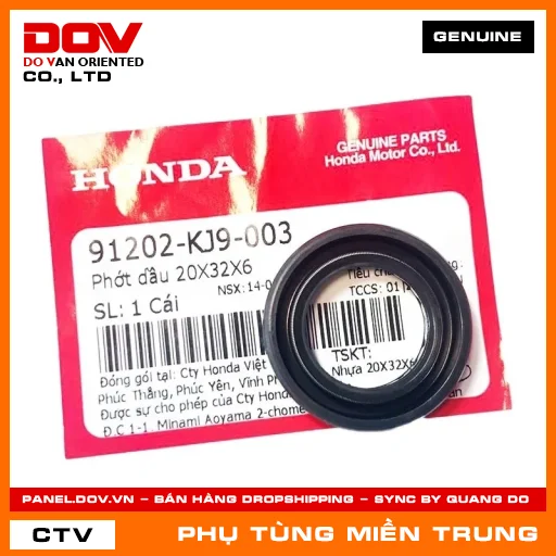 PHỚT DẦU 20X32X6 HONDA CHÍNH HÃNG (MÃ: 91202KJ9003) — 91202KJ9003