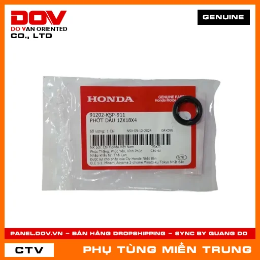 PHỚT DẦU 12X18X4 HONDA CHÍNH HÃNG (MÃ: 91202KSP911) — 91202KSP911