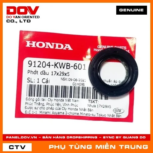 PHỚT DẦU 12X26X5 HONDA CHÍNH HÃNG (MÃ: 91202KTW901) — 91202KTW901