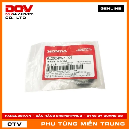PHỚT DẦU 24.8X34X8 HONDA CHÍNH HÃNG (MÃ: 91202KWZ901) — 91202KWZ901