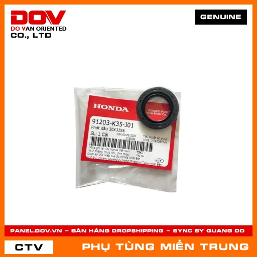 PHỚT DẦU 20X32X6 HONDA CHÍNH HÃNG (MÃ: 91203K35J01) — 91203K35J01