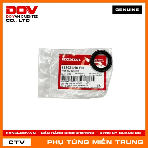 PHỚT DẦU 22X32X6 HONDA CHÍNH HÃNG (MÃ: 91203K40F01) — 91203K40F01