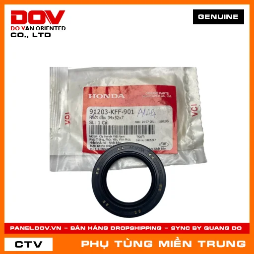 PHỚT DẦU 34X52X7 HONDA CHÍNH HÃNG (MÃ: 91203KFF901) — 91203KFF901