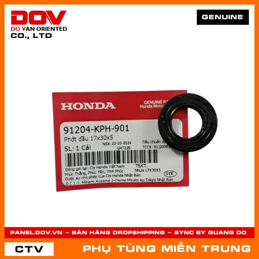 PHỚT DẦU 17X30X5 HONDA CHÍNH HÃNG (MÃ: 91204KPH901) — 91204KPH901