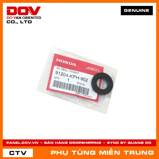 PHỚT DẦU 17X30X5 HONDA CHÍNH HÃNG (MÃ: 91204KPH902) — 91204KPH902