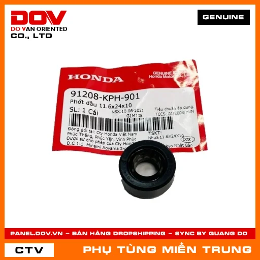 PHỚT DẦU 11.6X24X10 HONDA CHÍNH HÃNG (MÃ: 91208KPH901) — 91208KPH901