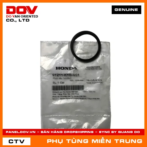 PHỚT DẦU 34X39X3 HONDA CHÍNH HÃNG (MÃ: 91211K1GV01) — 91211K1GV01