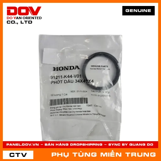 PHỚT DẦU 34X41X4 HONDA CHÍNH HÃNG (MÃ: 91211K44V01) — 91211K44V01