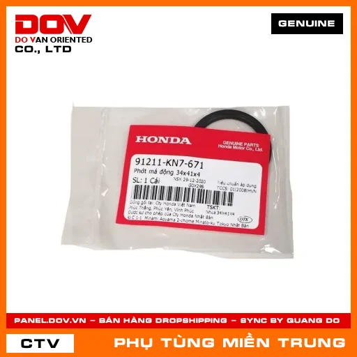 PHỚT MÁ ĐỘNG 34X41X4 HONDA CHÍNH HÃNG (MÃ: 91211KN7671) — 91211KN7671