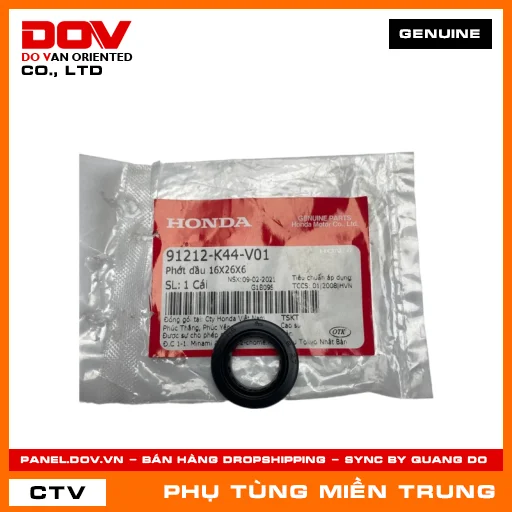 PHỚT DẦU 16X26X6 HONDA CHÍNH HÃNG (MÃ: 91212K44V01) — 91212K44V01