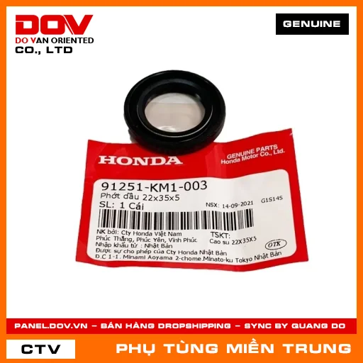 PHỚT DẦU 22X35X5 HONDA CHÍNH HÃNG (MÃ: 91251KM1003) — 91251KM1003