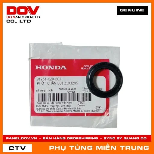 PHỚT CHẮN BỤI 21X32X5 HONDA CHÍNH HÃNG (MÃ: 91251KZR601) — 91251KZR601