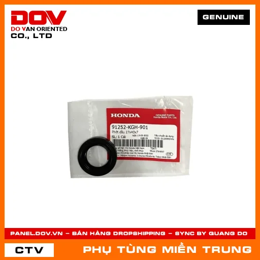 PHỚT DẦU 23X37X7 HONDA CHÍNH HÃNG (MÃ: 91252KGH901) — 91252KGH901
