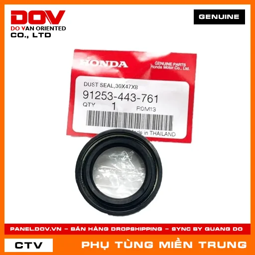 PHỚT CHẮN BỤI 30X47X8 HONDA CHÍNH HÃNG (MÃ: 91253443761) — 91253443761