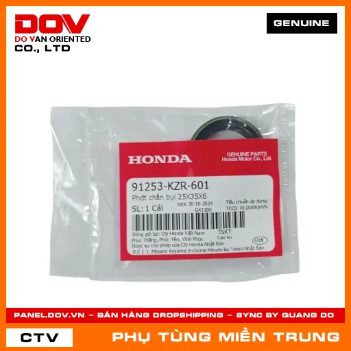 PHỚT CHẮN BỤI 25X35X6 HONDA CHÍNH HÃNG (MÃ: 91253KZR601) — 91253KZR601