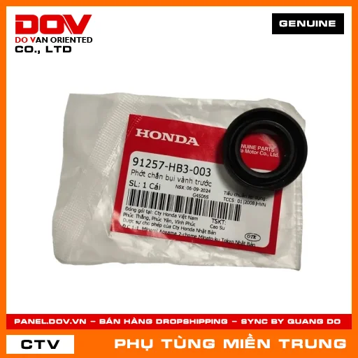 PHỚT CHẮN BỤI VÀNH TRƯỚC HONDA CHÍNH HÃNG (MÃ: 91257HB3003) — 91257HB3003